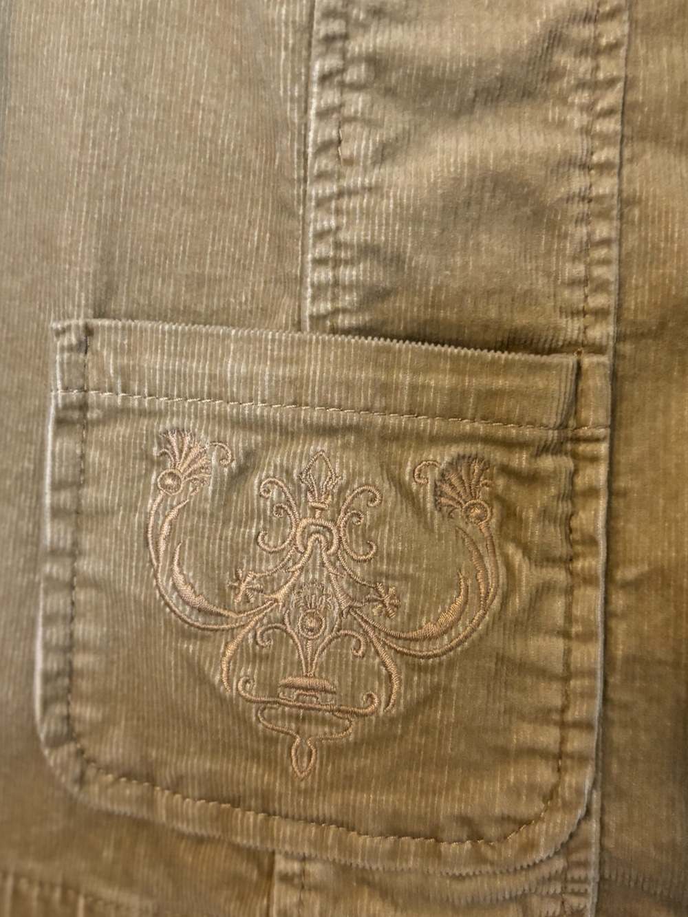 Venezia Corduroy Blazer in Light Tan - Picture 5 of 7